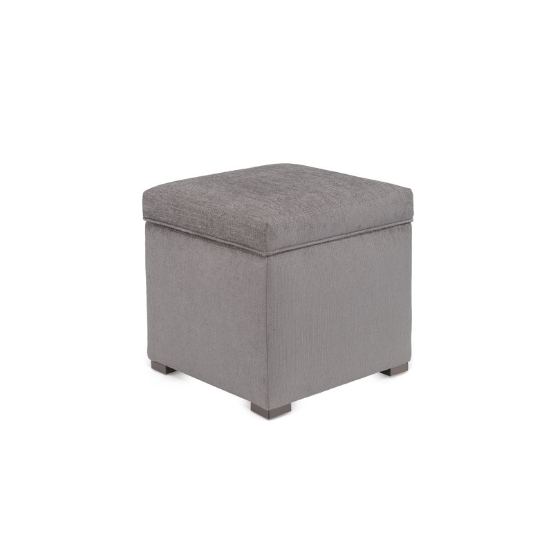 Repose-pieds avec rangement Karrie, Polyester gris
