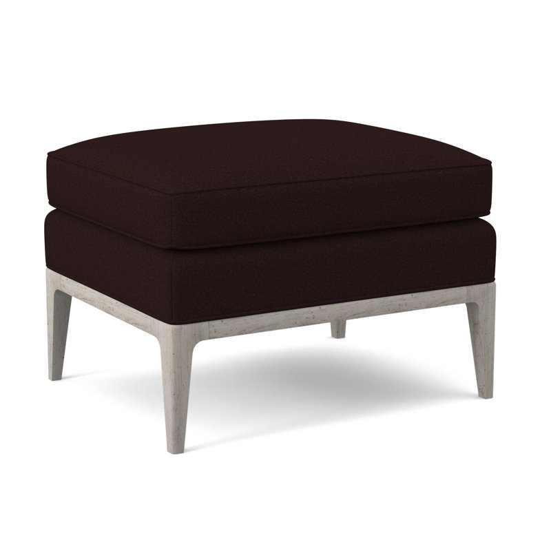Repose-pieds rectangulaire 28 po Claxton, Acajou Margaret, Bisque