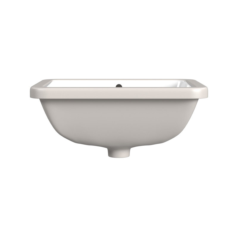 Cheviot Products Seville 14.62'' White Vitreous China Square Bathroom Sink with Overflow