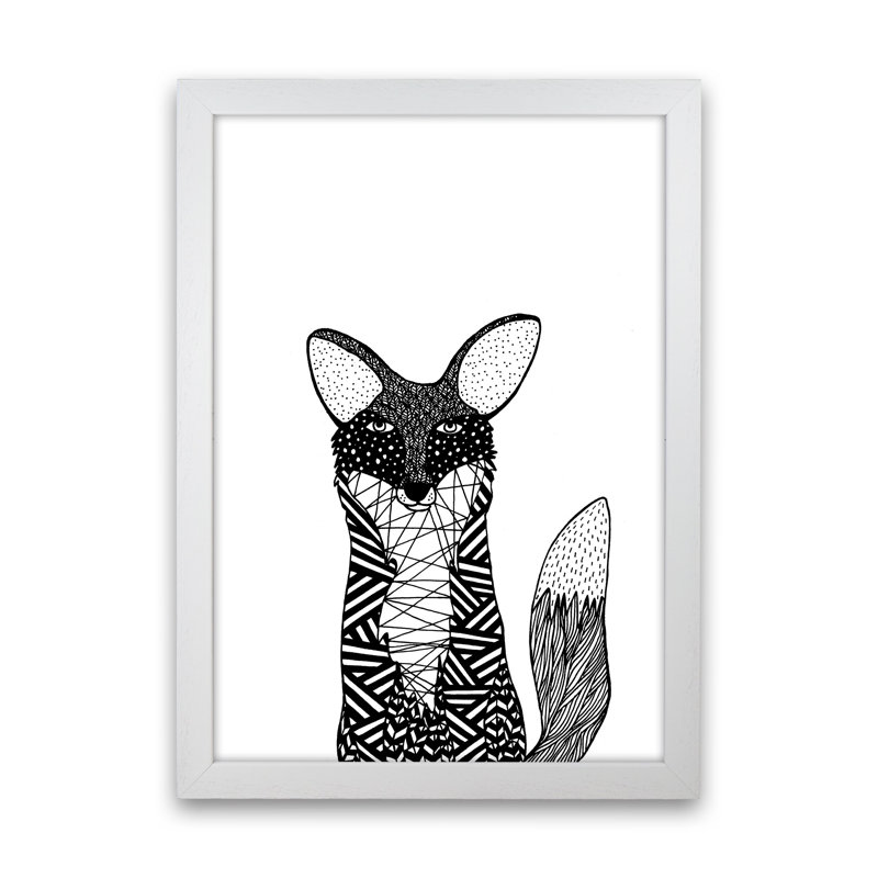 Fox by Carissa Tanton - Print, White Framed, 88cm H x 64cm W x 3cm D