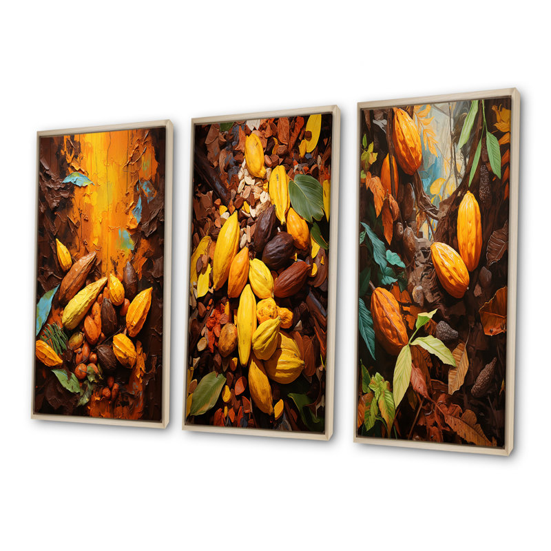 Cacao Bean Odyssey, Cadre flottant brun, H 28 po x l 36 po