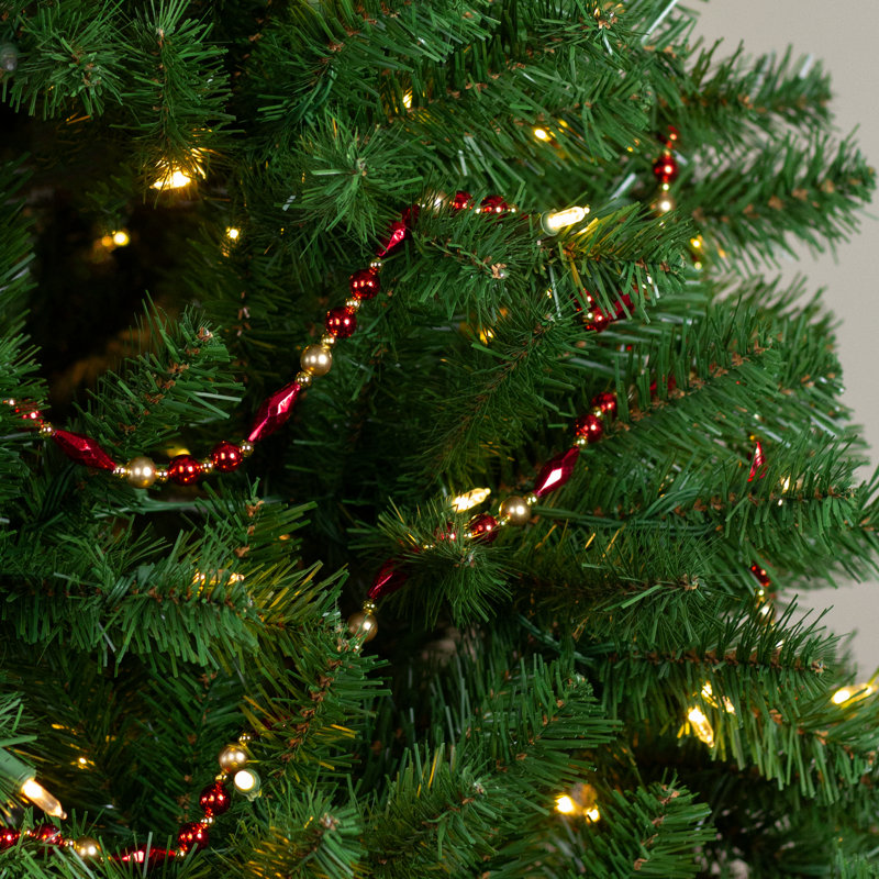 Guirlande de Noël 9 pi x 0,5 po incassable, Marron / argent