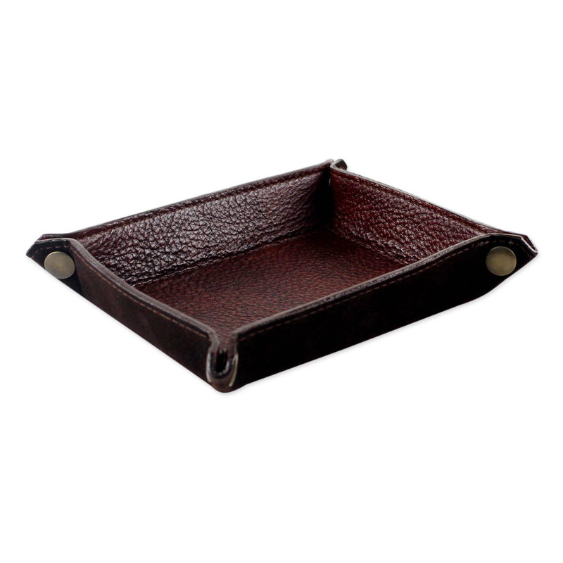 Union rustique roux espresso, cuir fourre-tout