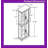 Solid Wood Frame Glass Curio Display Cabinet with Adjustable Shelves