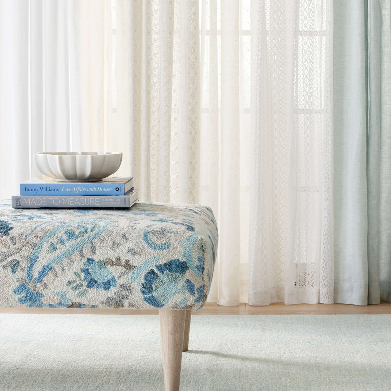 Eyelet Semi Sheer Curtain, 42"W x 96"L