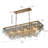 Girtman 4-Light Mid-Century Modern Matte Gold Glass Fringe Chandelier for Dining Room with Water Glass Shade