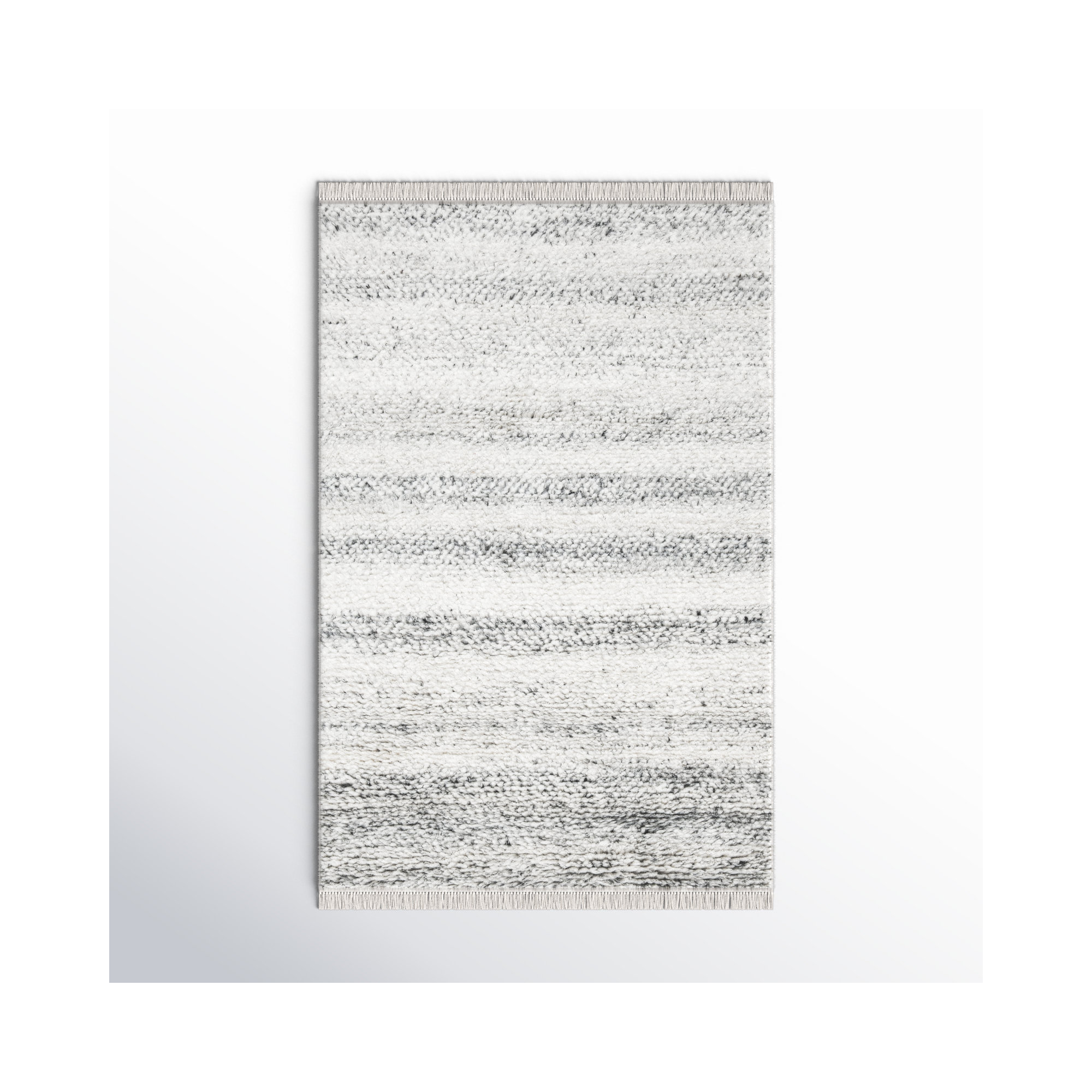 Wyly Handmade Wool Aqua Rug, Rectangle 5' x 8'