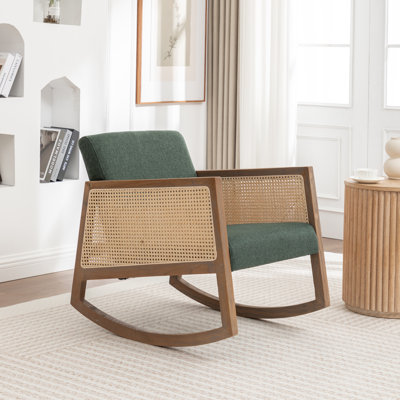 Chinnor Rocking Armchair With Rattan Armrests