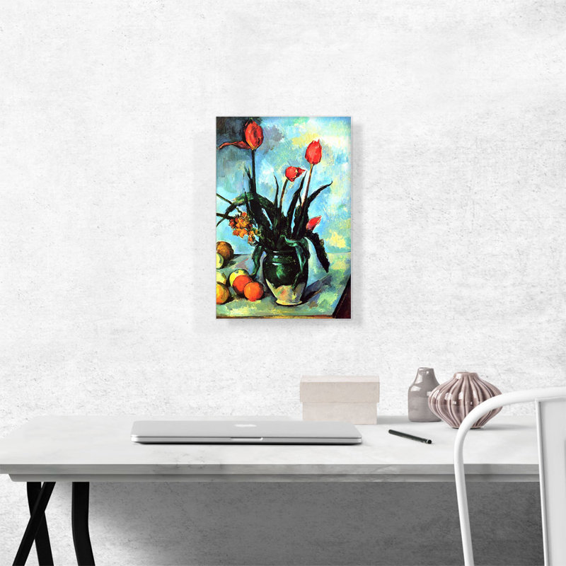 Tulipes dans un vase - 1892, H 18 po x l 12 po x P 1,5 po