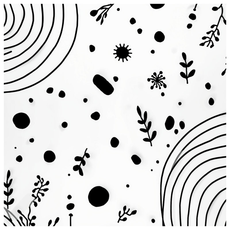 Rideaux de douche Abstract Doodles, L 70 po x H 93 po