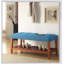 Banc de rangement rembourré en bois avec tablette à lattes Warwickshire-33419828-114882502
