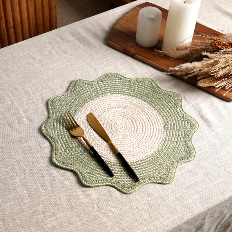 Polyester Solid Colour Placemat, Green