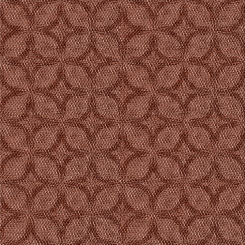 Tapis de zone brun à motif, Carré 5 pi