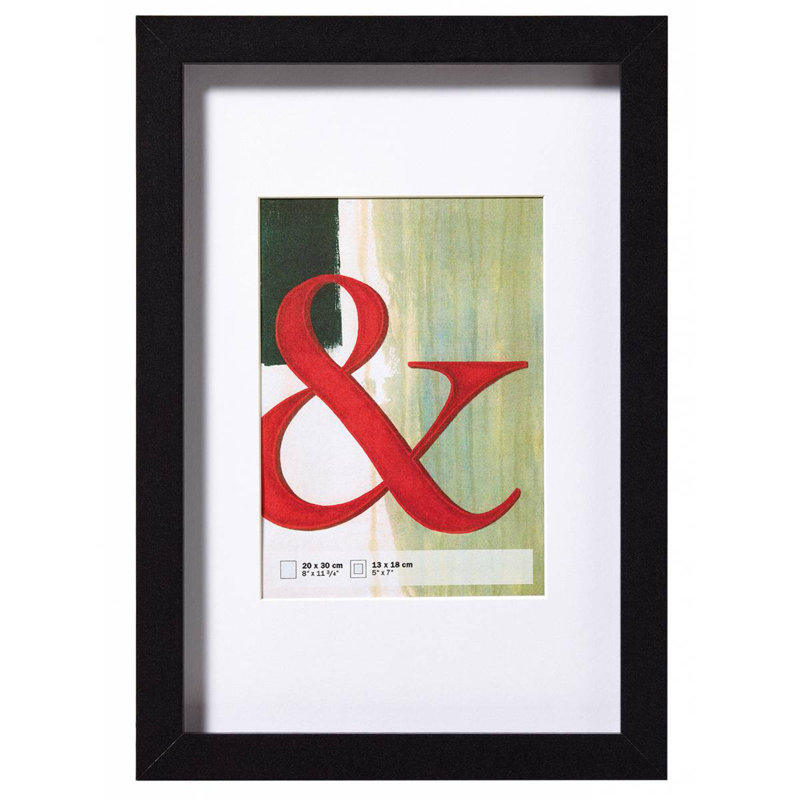 Picture Frame with Mat, Black, 83cm H x 63cm W