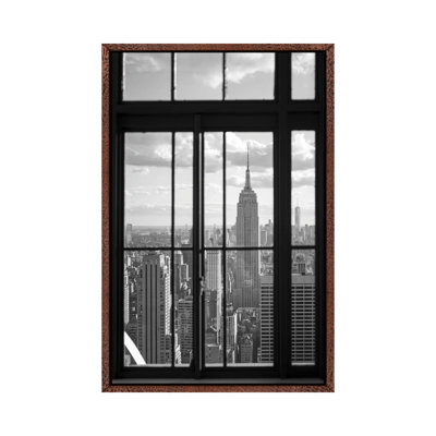 Empire State Building in Black and White 1 Piece Wall Art on Canvas