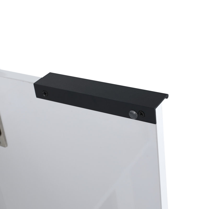 Meuble-lavabo lourd 80,58 lb avec lavabo et rangement en céramique Lavabo à fermeture douce au look moderne