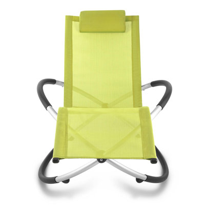 Chilly Billy Reclining Sun Lounger with Cushions Patio Chaise Lounge