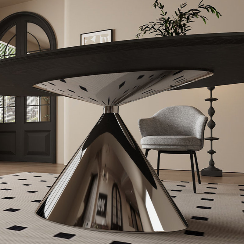 Ensembles de tables de salle à manger ovales de style italien, H 29,53 po x L 70,87 po x l 35,43 po