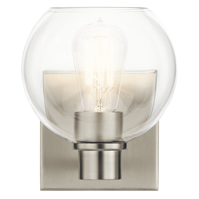Shabriel Armed Sconce, Brushed Nickel