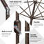 Parasol de marché 108 po avec fonction de levage à manivelle et inclinaison Selest-2035305046