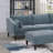 Contemporary 5Pcs Modular Sectional Set One Arm Chairs Armless Chair Ottoman L-Shaped Sectional Mineral Morgan Fabric