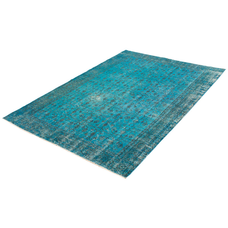 Tapis unique en laine noué à la main 7 pi 1 po x 10 pi 5 po nouvel âge Korhonen