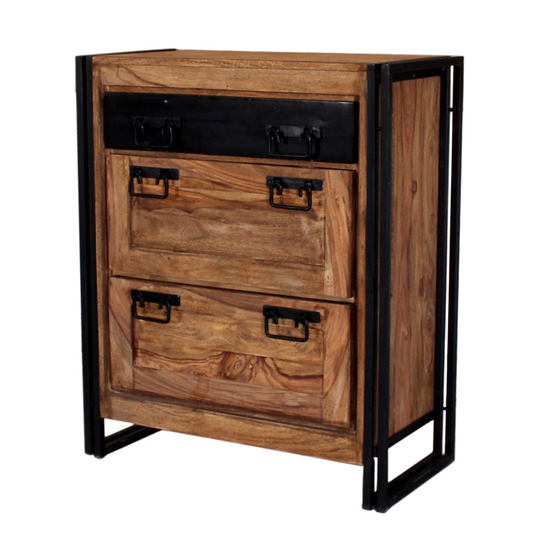 Lehoux 12 Pair Solid Wood Shoe Storage Cabinet