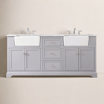 Pardue 72'' Double Bathroom Vanity