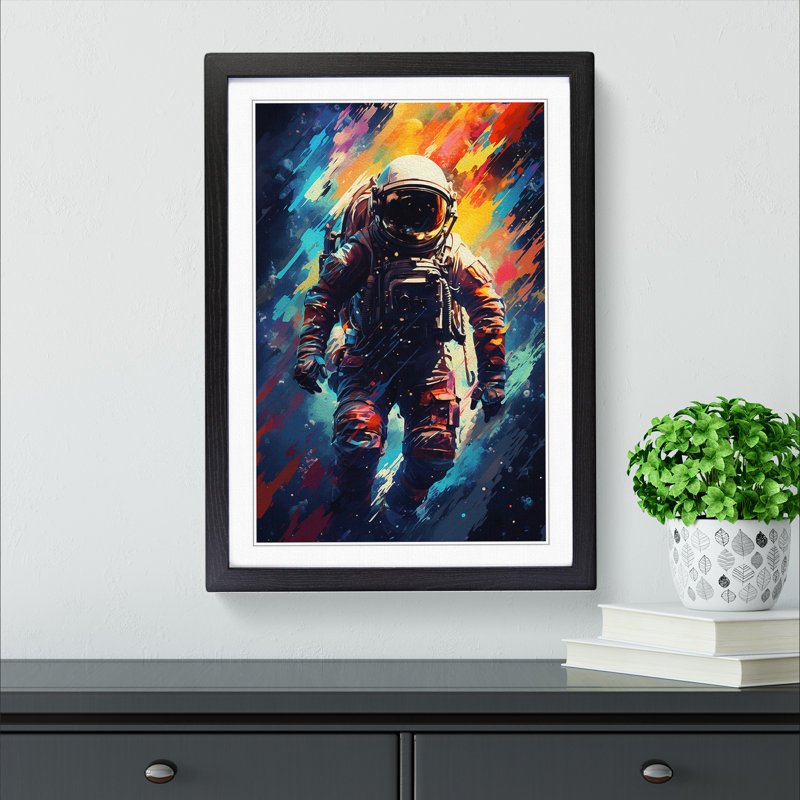 Single Picture Frame Print on Wood, Black Framed, 64cm H x 46cm W