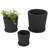 Cole And Grey 3 Piece Ceramic Ribbed Planter With Attached Saucer Set-1514213204