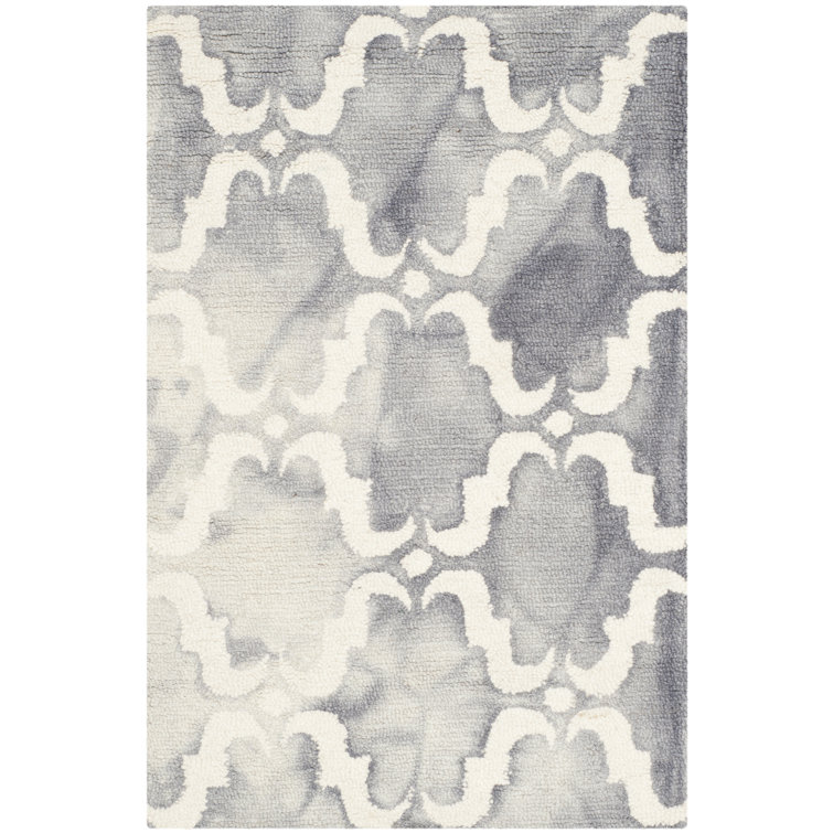 Dip Dye Hand Tufted Wool Geometric Rug
