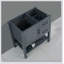 Meuble-lavabo gris 30 po avec miroir et plateau seulement