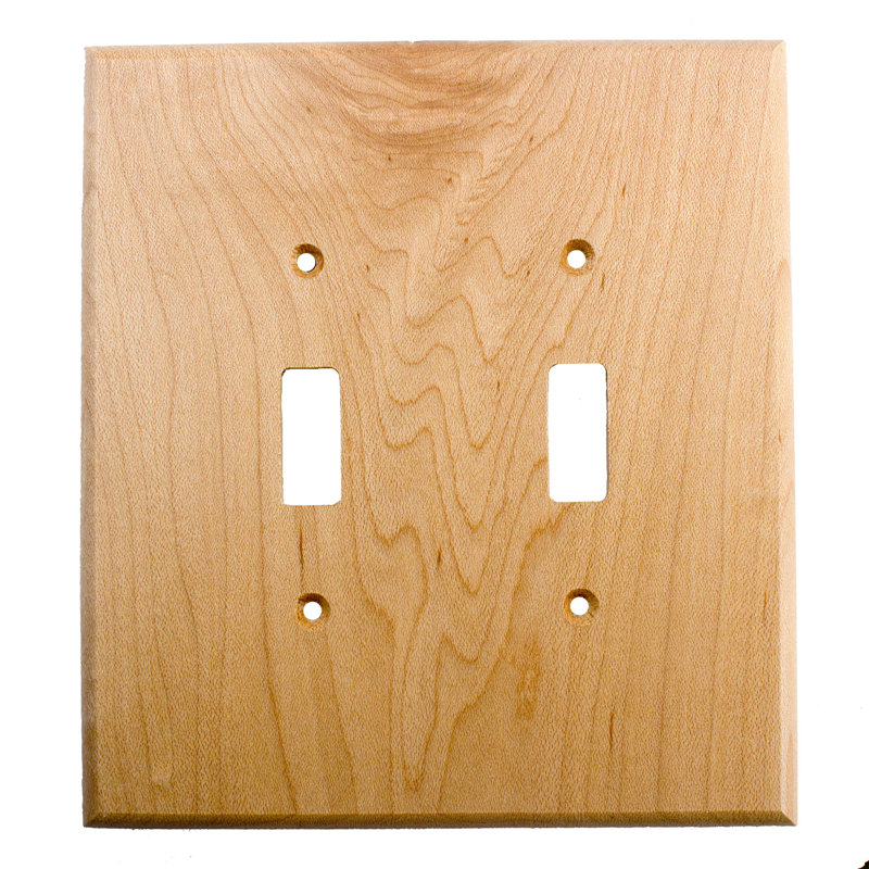 Traditional No Subject 2 - Gang Toggle Light Switch Wall Plate, Cherry