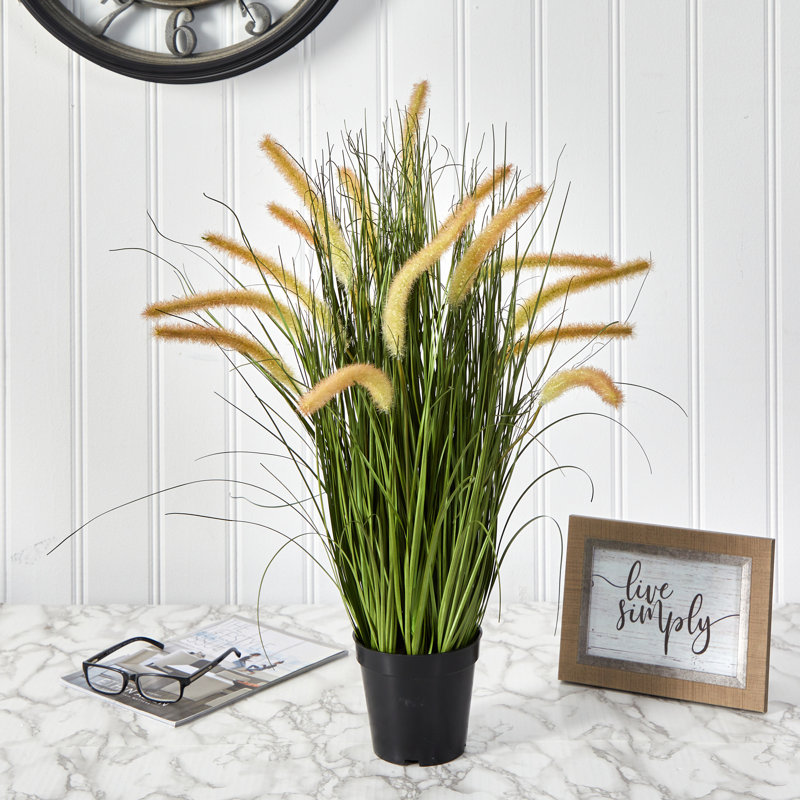 Herbe d'oignon artificielle 26 po en pot