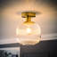 Calpe Glass Flush Mount-375053873