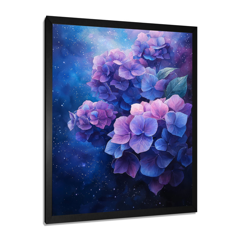 Judy - Floral Canvas Wall Art, Reproduction encadrée d'une seule photo, Black, H 20 po x l 12 po