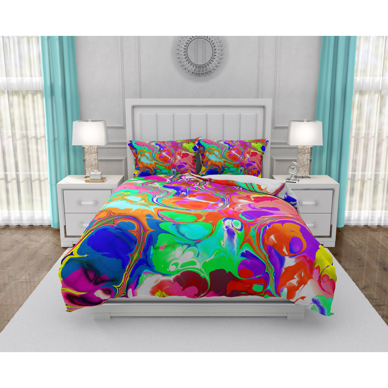 Abstract Duvet Cover, King Duvet Cover + 2 King Shams