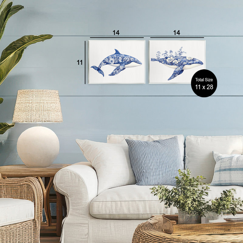 Ensemble de 2 plaques murales Blooming Toile