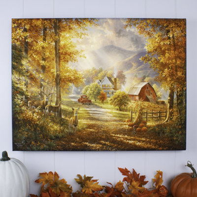 Fall Memories 18x24 Fully Illuminated LED Wall Art