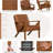 Accent Chair Faux Leather Armchair Lounge Chair with Wood Frame, Modern Retro Lounge Chair for Living Room/Office/Reception Area, Light Brown