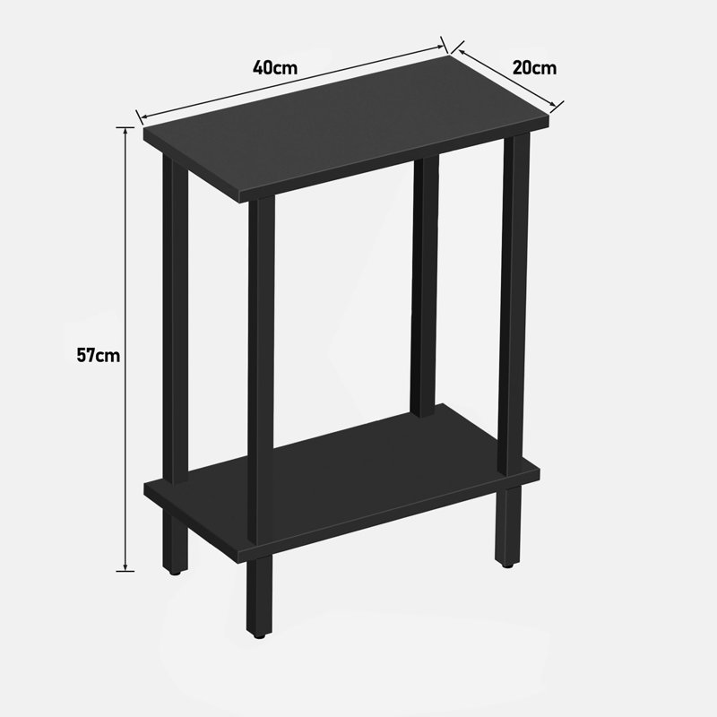 Side Table Set, Black, Black