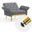 Zianny Velvet Accent Chair with Ottoman-734751137