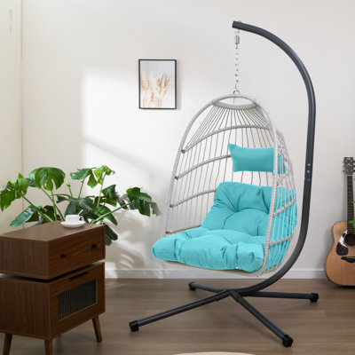 Fauteuil suspendu d'extérieur avec support