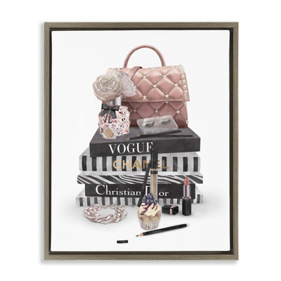 "Fashion Bookstack Accessoires", art mural sur toile par Ziwei Li