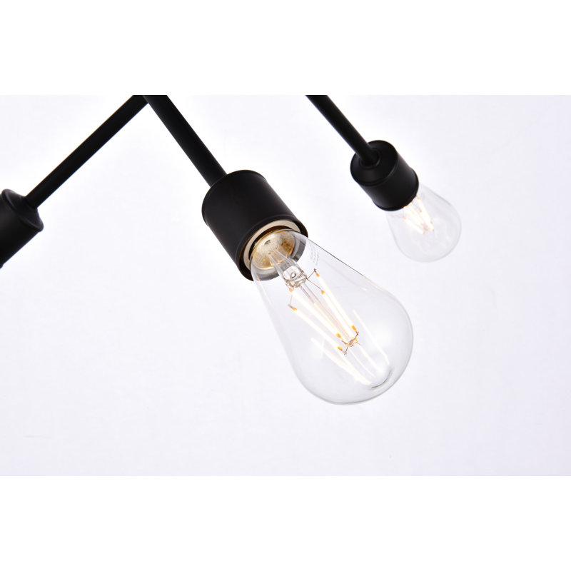 Lustre à intensité variable à 6 lumières de 17,1 po Colebrook, Noir