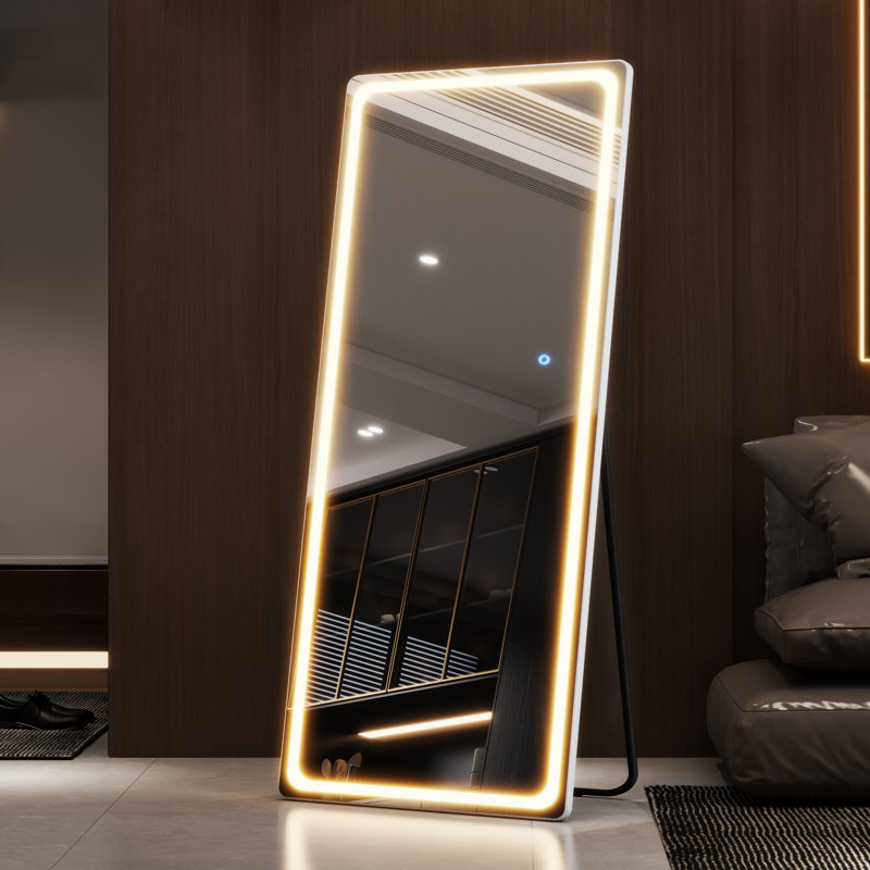 Miroir pleine grandeur Oakleaf, Blanc, 71 po x 28 po