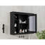 Armoire de salle de bain moderne avec miroir - 35 po x 28 po, spacieuse, conception élégante incluse, rangement spacieux