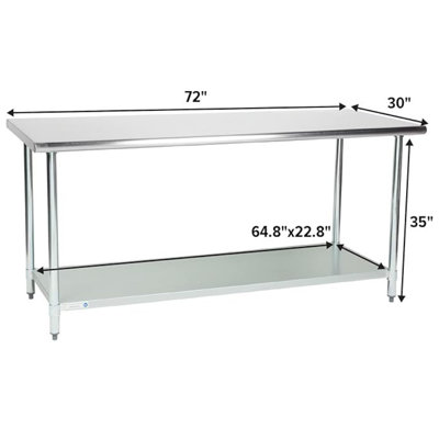 Commercial Stainless Steel Prep & Work Table