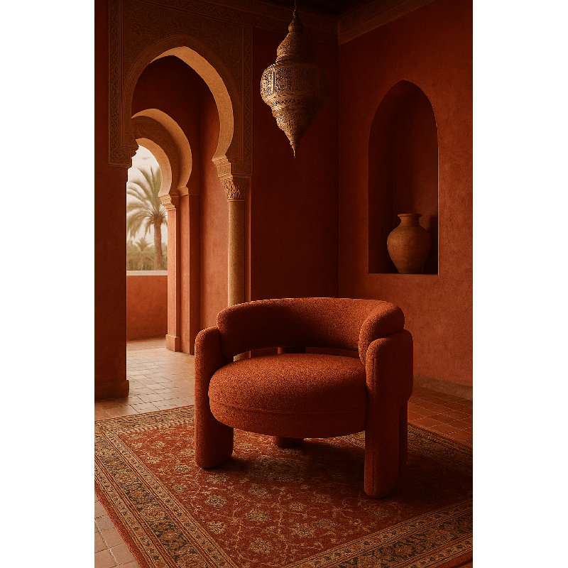  Chaise d'appoint Margarita - rouge cerise, Rouge cerise
