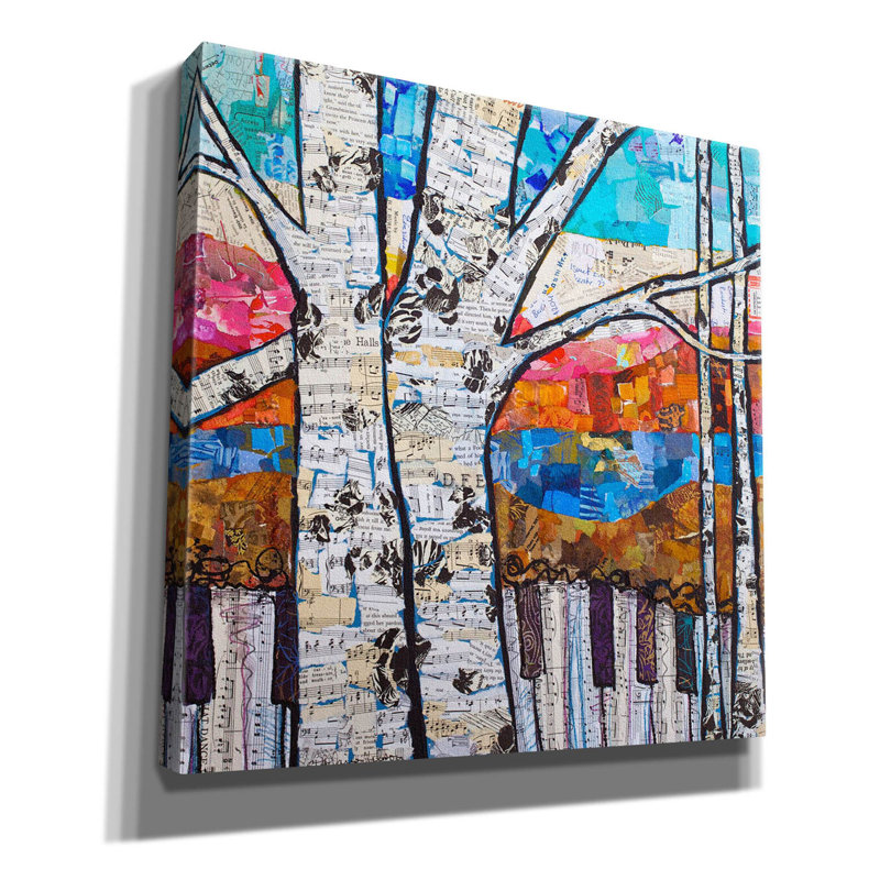 «Birch Keys 2» par St. Hilaire Elizabeth, art mural sur toile, H 37 po x l 37 po x P 1,5 po